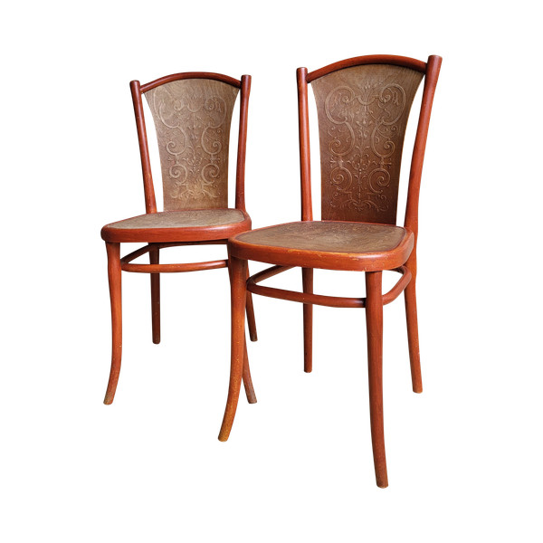 Paar Jugendstil-Stühle von Thonet 1900's