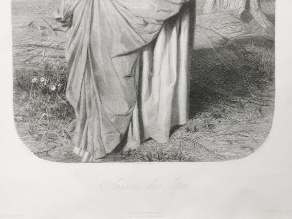 Les Quatre Saisons Série De 4 Gravures Par Posselwhite d'Après Vidal Goupil éditeur
