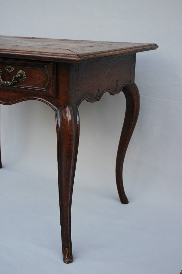 Table Louis XV En Chêne  XVIIIe Siècle