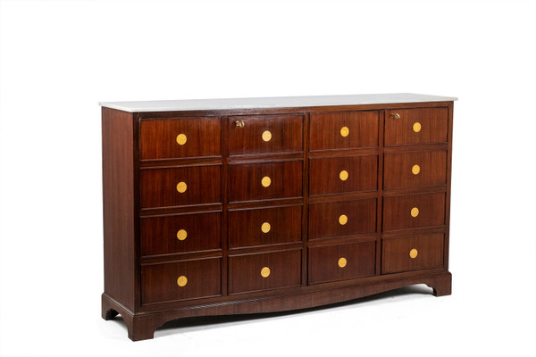 Credenza "trompe-l'oeil" in palissandro. 1950 circa. LS5875856T