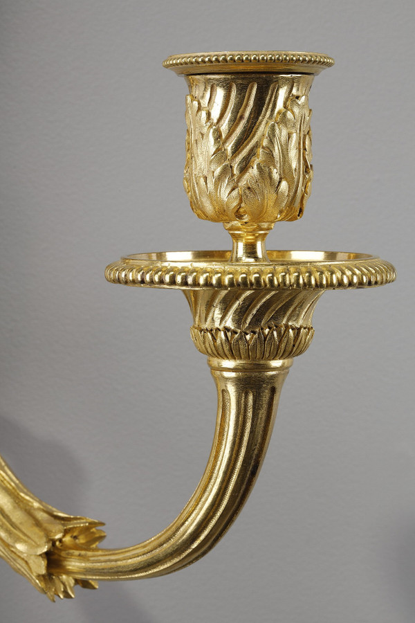 PAIR OF ORMOLU SCONCES IN THE LOUIS XVI STYLE 