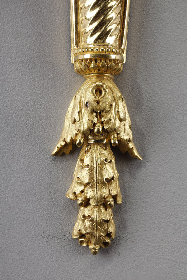 PAIR OF ORMOLU SCONCES IN THE LOUIS XVI STYLE 