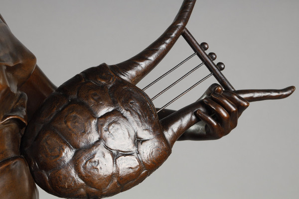 Figura in bronzo con patina "Muse des bois" dopo Henri-Louis Levasseur