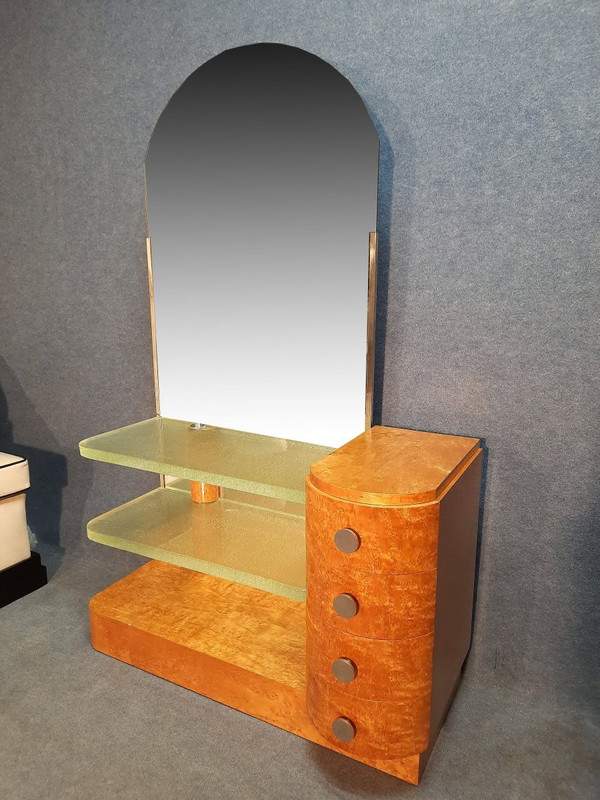 Psyche In Birch And Art Deco Glass Slabs
