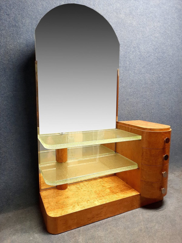 Psyche In Birch And Art Deco Glass Slabs