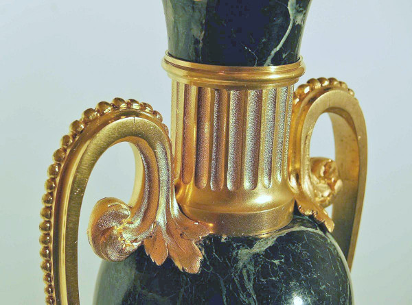 Maison Jansen Important Marble And Gilt Bronze Lamp Ht 98 Cm