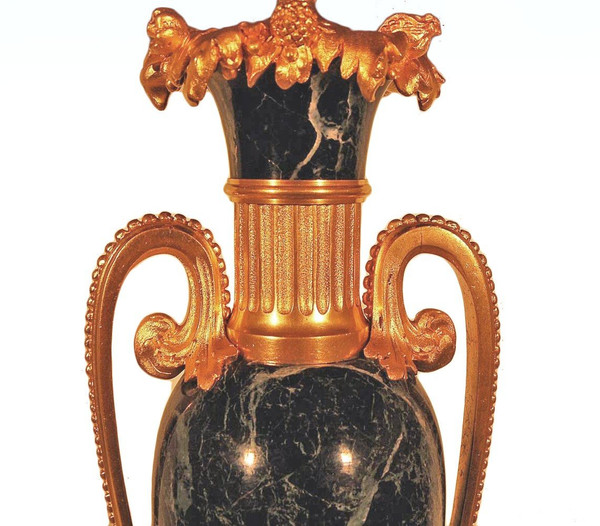 Maison Jansen Important Marble And Gilt Bronze Lamp Ht 98 Cm