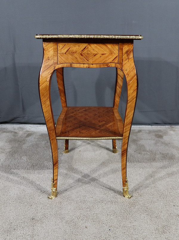 Small Precious Wood Coffee Table, Louis XV style - 1st part 19th century