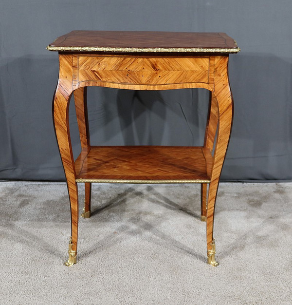 Small Precious Wood Coffee Table, Louis XV style - 1st part 19th century