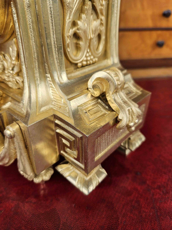 Louis XVI Borne Clock In Gilt Bronze