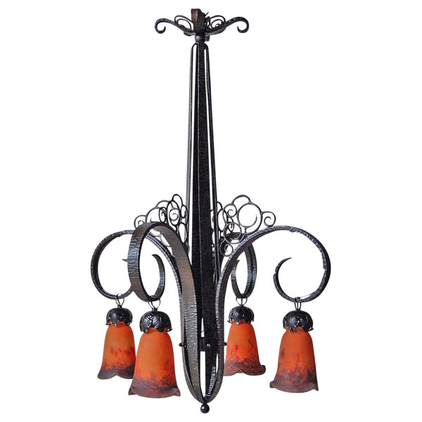 Lustre Art Déco Nics Frères Et Degué