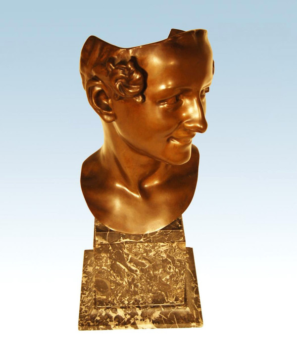 Secondo Jean-baptiste Carpeaux (1827-1875) Bronzo "la donna napoletana che ride"