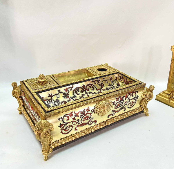 Necessaire De Bureau En Marqueterie Boulle XIXème