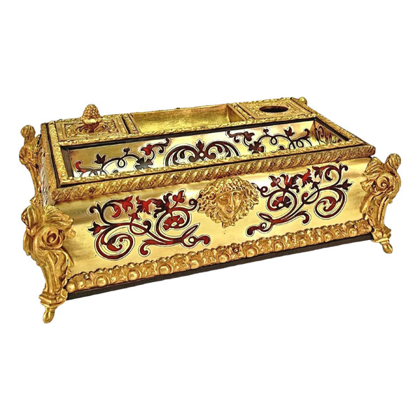 Necessaire De Bureau En Marqueterie Boulle XIXème