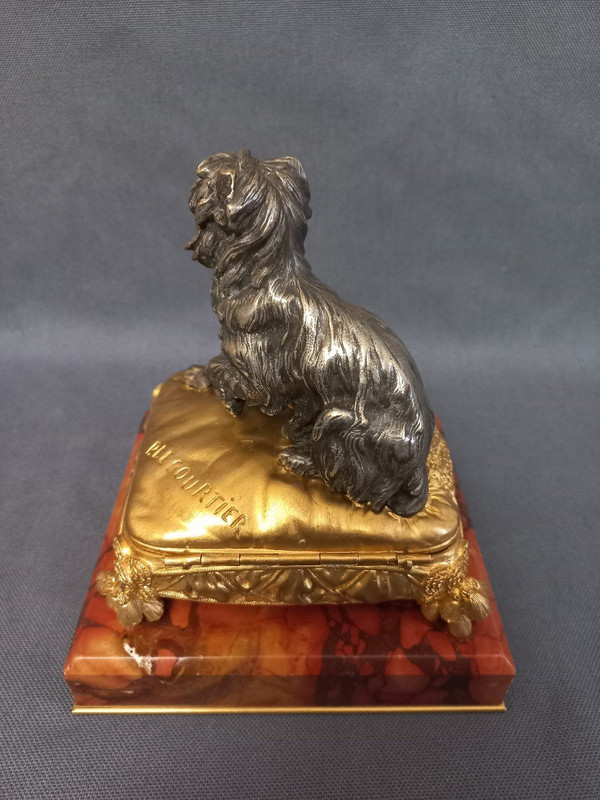 P Lecourtier Schmuckschatulle Silberbronze Und Goldbronze