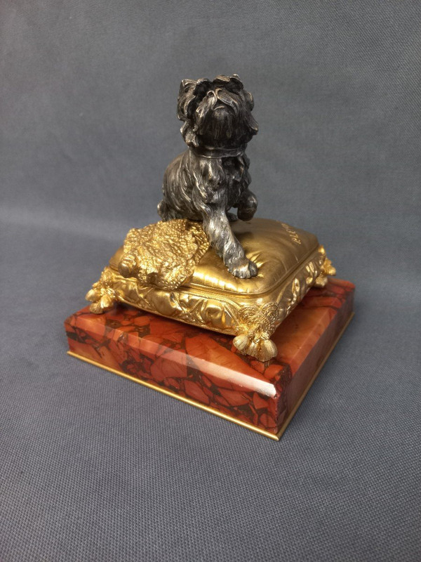 P Lecourtier Schmuckschatulle Silberbronze Und Goldbronze