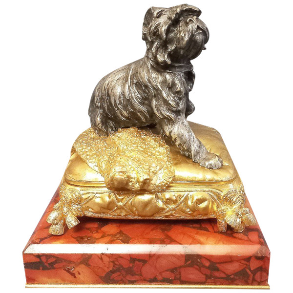 P Lecourtier Schmuckschatulle Silberbronze Und Goldbronze