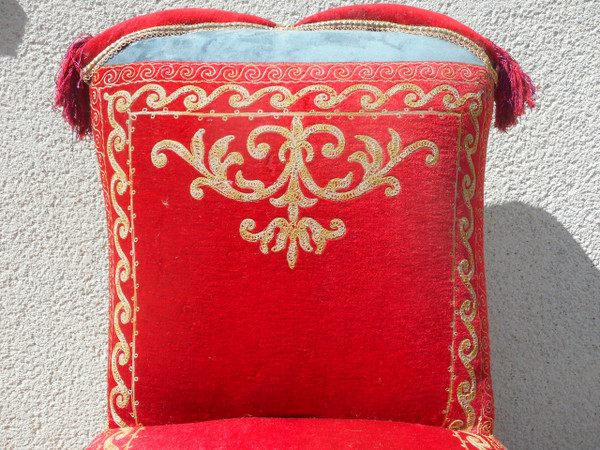 Pair of Napoleon III period low chairs