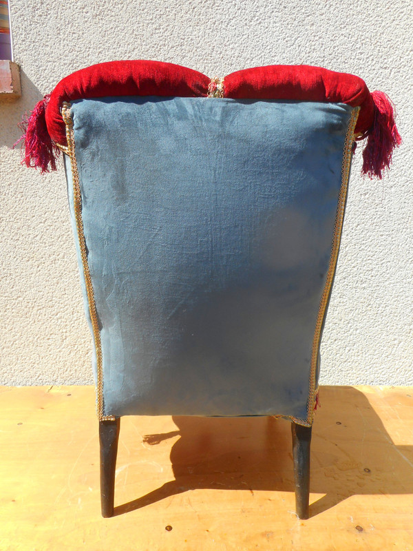Pair of Napoleon III period low chairs