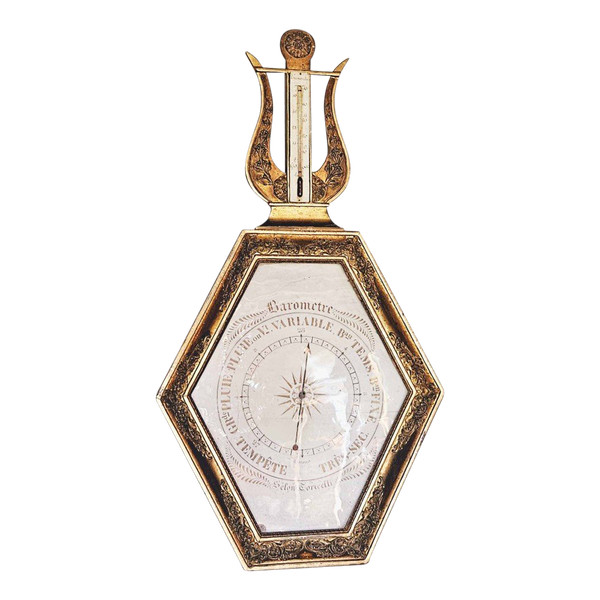 Barometer Golden Thermometer Empire period according to Torricelli