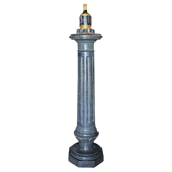 Green Marble Column, Italy, 19th Century
