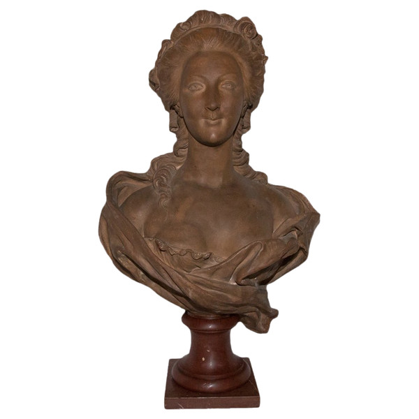 Busto in terracotta di Maria Antonietta B Feinberg, fine del XIX secolo