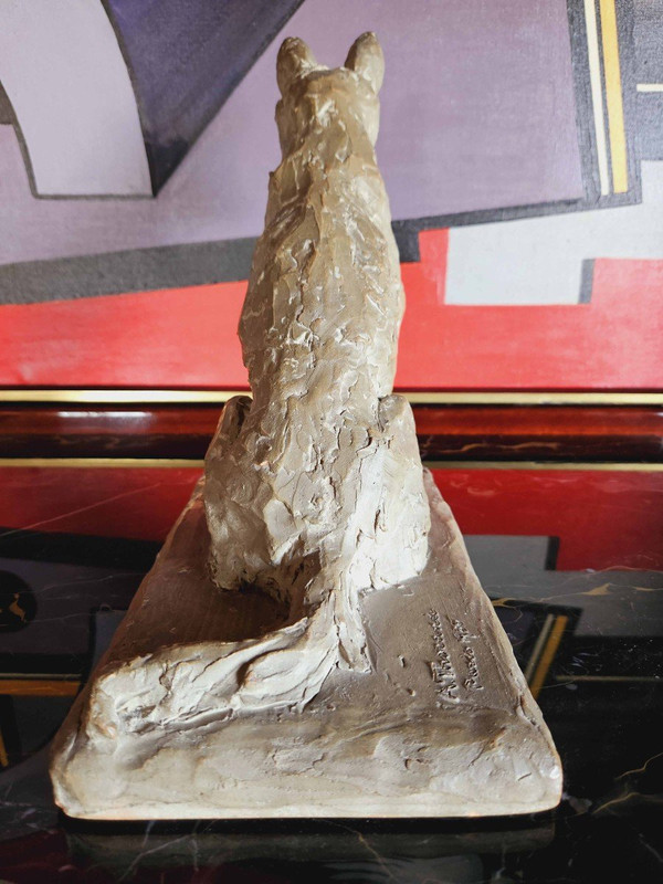 Art Deco Terracotta Signed A. Thorand Paris 1935