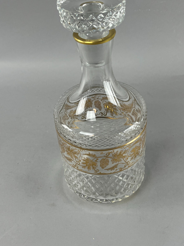 Caraffa di whisky in cristallo con decoro a forma di vite