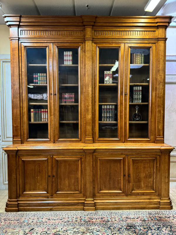Grande libreria in rovere del XIX secolo 