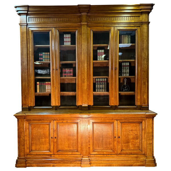 Grande libreria in rovere del XIX secolo 