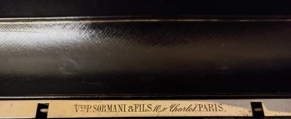 Büroschrank aus Leder und Silberbronze, signiert Sormani