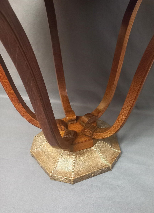 Art Deco pedestal table, De Coene Frères