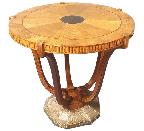 Art Deco pedestal table, De Coene Frères