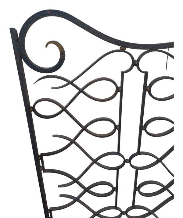 Importante Grille d'Intérieure Art Déco En Fer Forgé