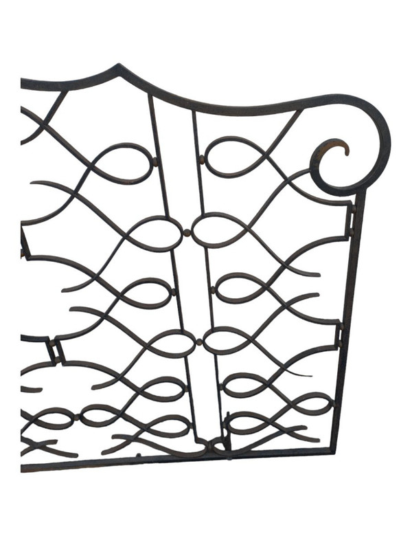 Importante Grille d'Intérieure Art Déco En Fer Forgé