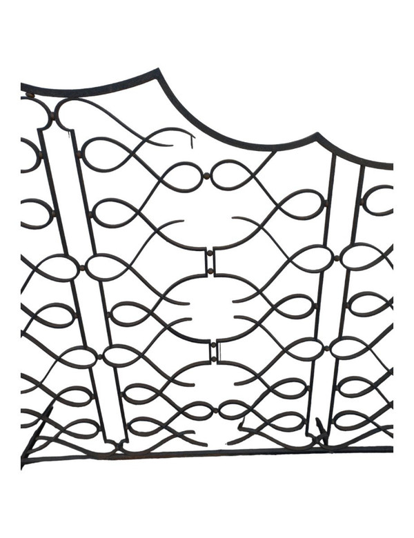 Importante Grille d'Intérieure Art Déco En Fer Forgé
