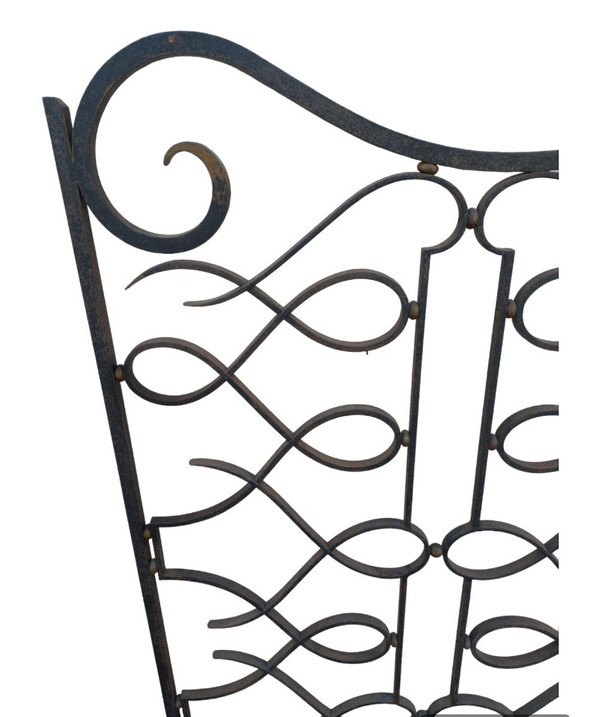 Importante Grille d'Intérieure Art Déco En Fer Forgé