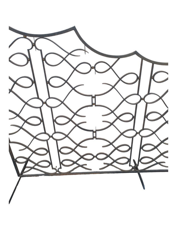Importante Grille d'Intérieure Art Déco En Fer Forgé