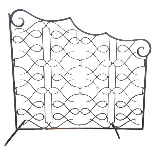 Importante Grille d'Intérieure Art Déco En Fer Forgé