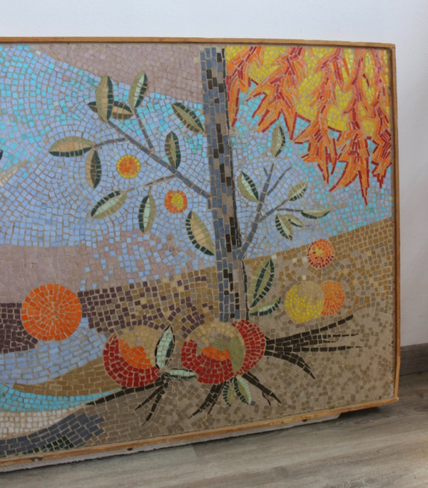 Mosaïque Représentant La Mer Vers 1950 Par Girardet