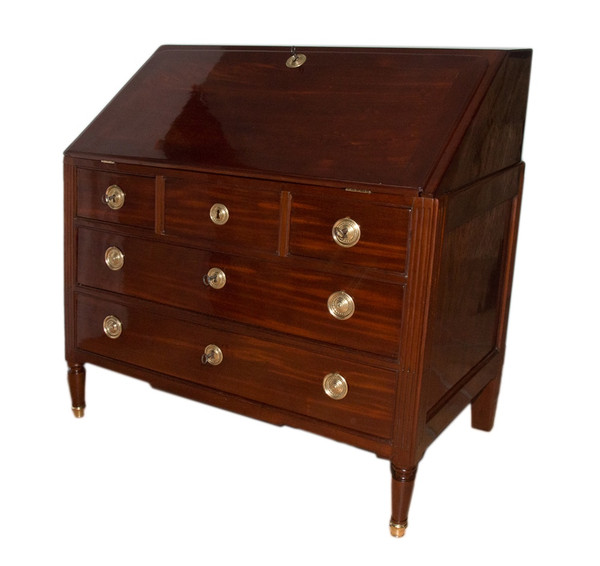 Commode Scriban En Acajou époque Louis XVI 