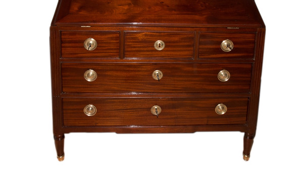 Commode Scriban En Acajou époque Louis XVI 