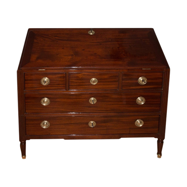 Commode Scriban En Acajou époque Louis XVI 