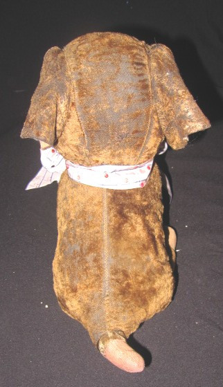 Peluche Bouldogue avec les yeux de verre années 1920 ou 1930