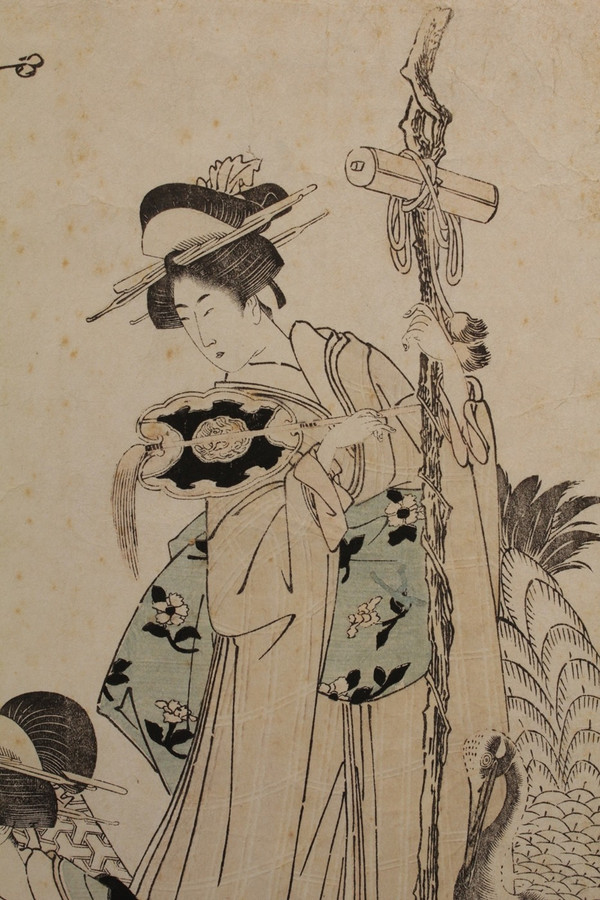 Japanese print 'The 3 beauties' by Toyokuni I (1769-1825)