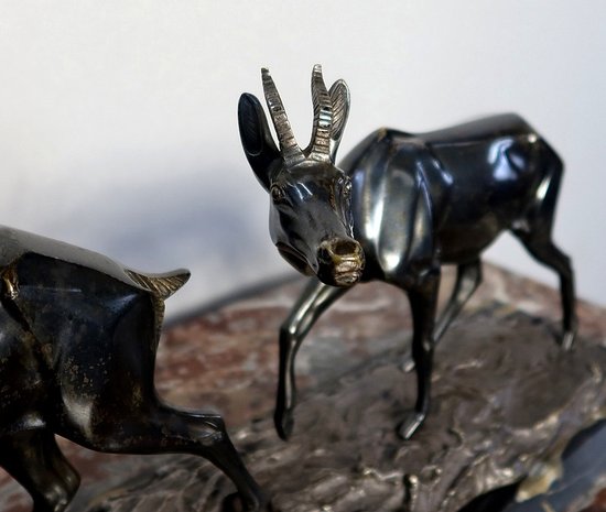 Important Bronze "The two Gazelles" signed I. Rochard - XXth