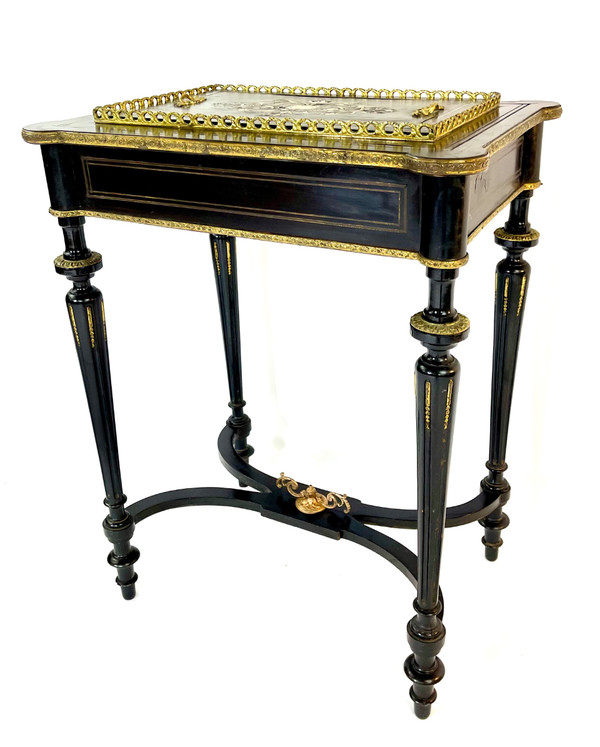 Napoleon III period planter in blackened wood