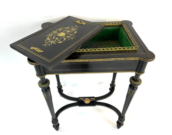 Napoleon III period planter in blackened wood