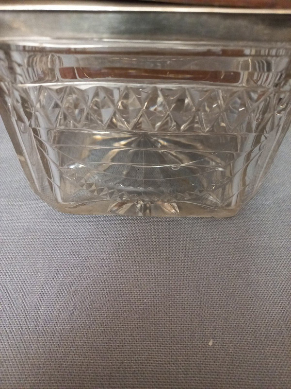 J Bramah Tea Box 1748-1814, In Coral Wood, Crystal and Silver