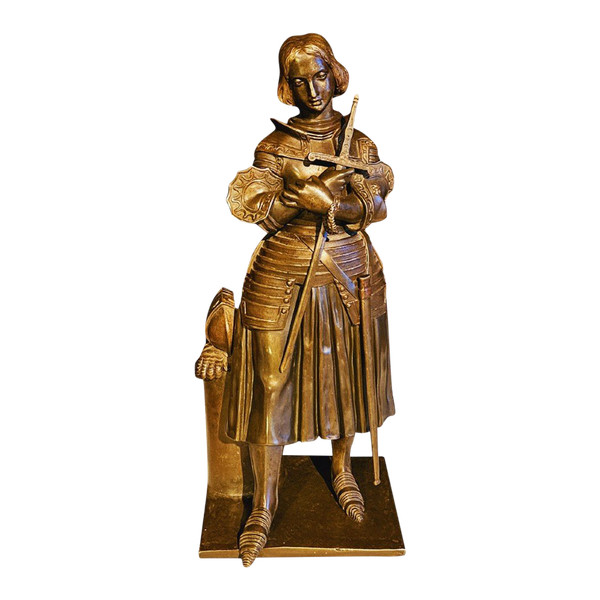 Maria d'Orléans (1813-1839) Santa Giovanna d'Arco In Bronzo